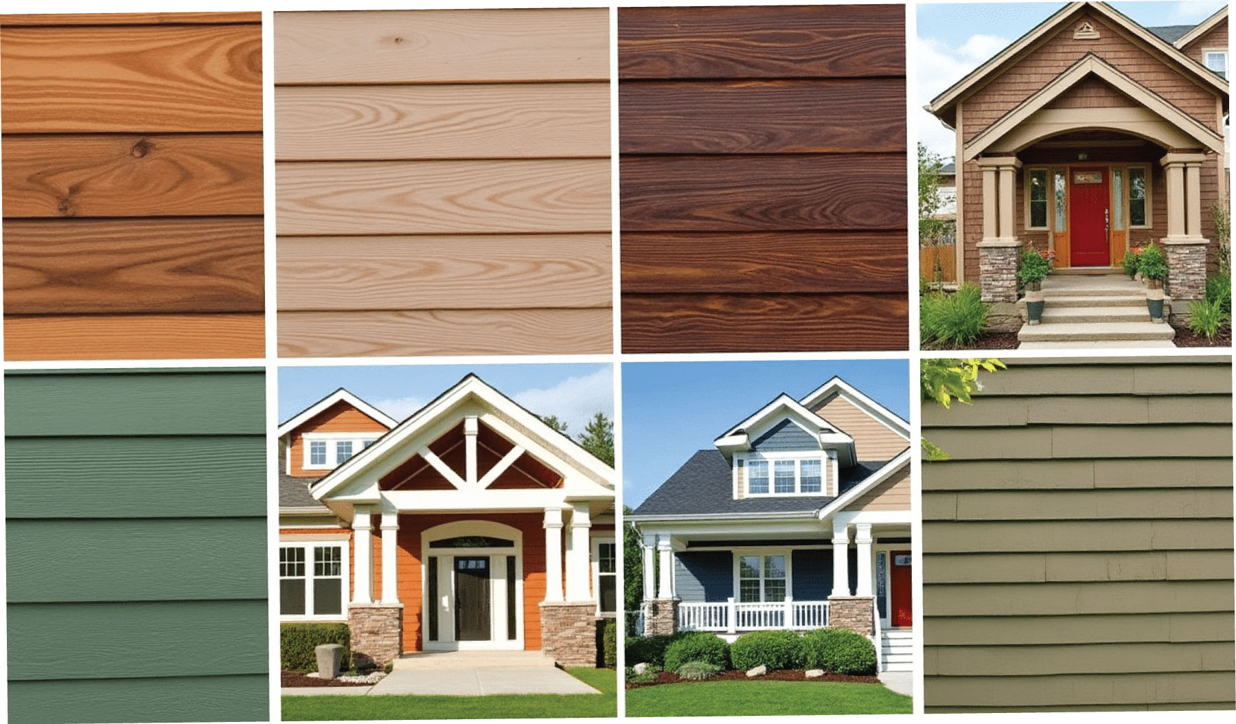 Fiber-cement and vinyl siding colors, laps, and finished elevations